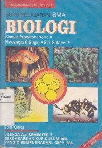 Image of Buku Pelajaran Biologi SMA Edisi ke-3 Jilid 2A-A2 Semester 3