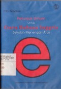 Petunjuk Umum untuk Guru Bahasa Inggris Sekolah Menengah Atas
