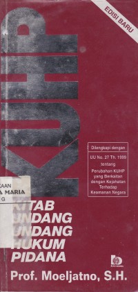 Image of KUHP Kitab Undang-undang Hukum Pidana