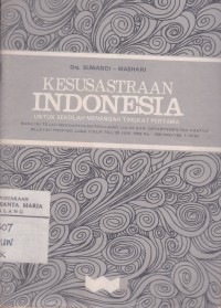 Image of Kesusastraan Indonesia untuk Sekolah Menengah Tingkat Pertama