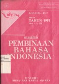 Majalah Pembinaan Bahasa Indonesia Jilid II Tahun 1981 Hlm. 1 - 251