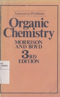 Image of Organic Ghemistry Third Edition Answer to Problems