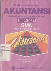 Image of Penuntun Pelajaran Akuntansi untuk SMA Kelas IIIA3 Semester 5 dan 6
