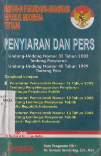 Image of Himpunan Perundang-undangan Republik Indonesia tentang Penyiaran dan Pers