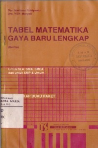 Image of Tabel Matematika Gaya Baru Lengkap (Belma)