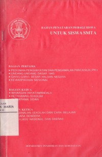 Image of Bahan Penataran P4 Bagi Siswa: Untuk Siswa SMTA