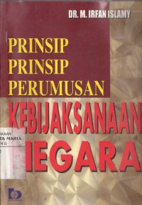 Image of Prinsip-prinsip Perumusan Kebijaksanaan Negara